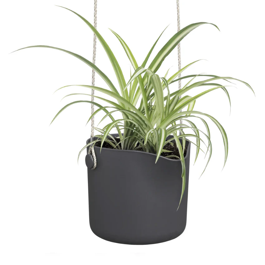 Elho Swing Stackable Hanging Pot - 100% Recycled - 18cm Charcoal - Image 6