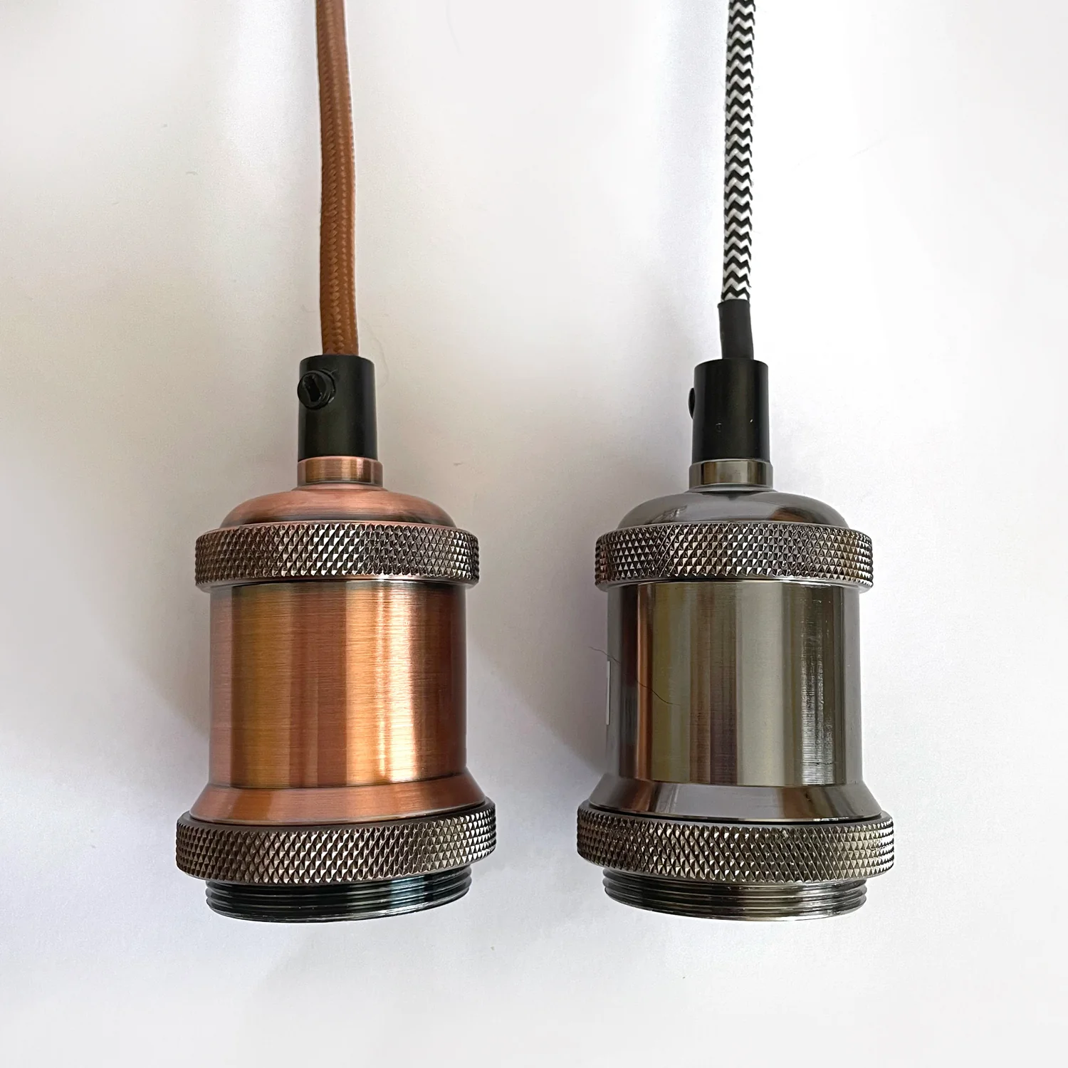 Grow Light Hanging Pendant Cord Kit NZ Plug - E27 60w 2 metres - BLACK WHITE and GUNMETAL - Image 4