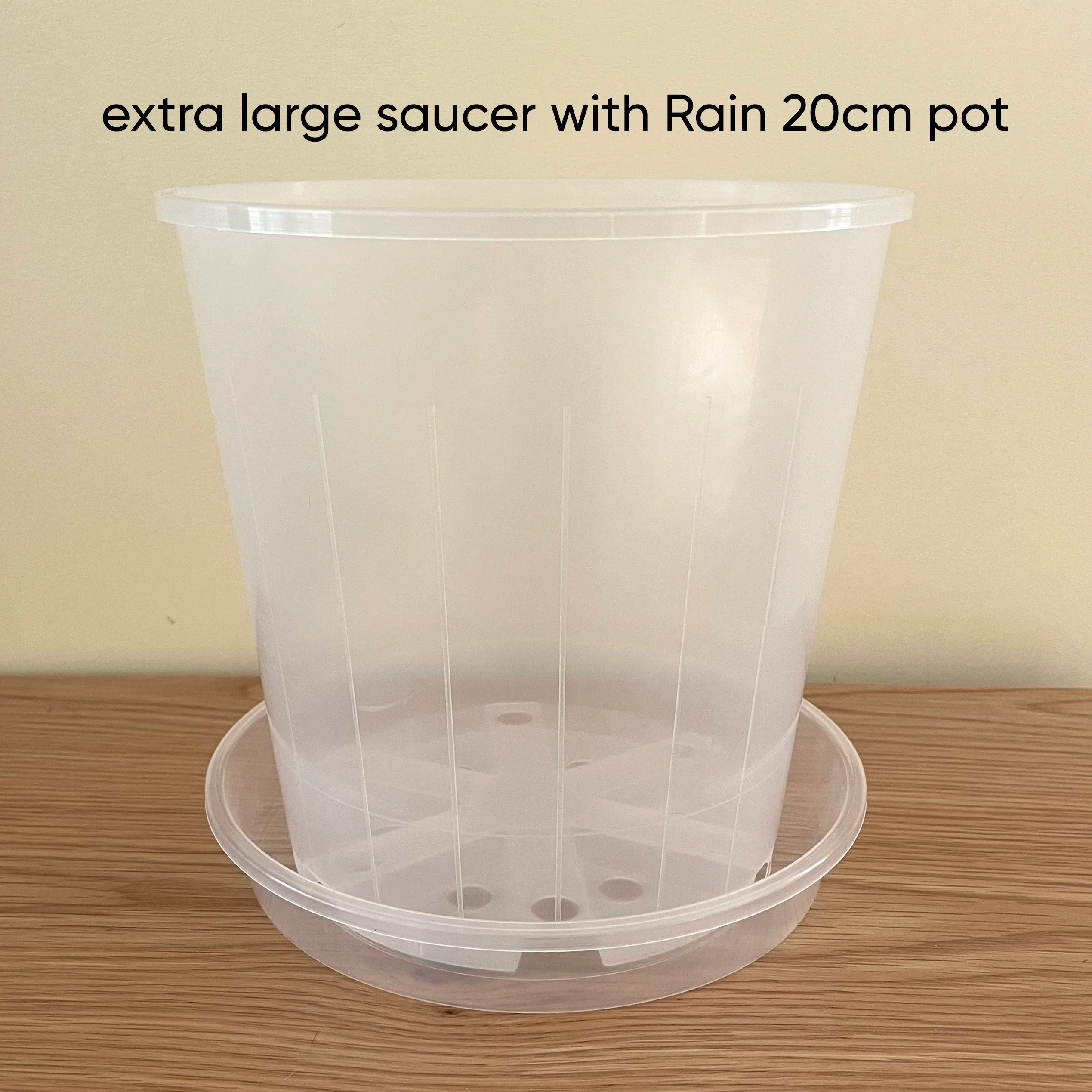 Rain Clear Saucer - EXTRA LARGE - Best match for 20cm to 23cm pots - From $2.40 each - Image 5